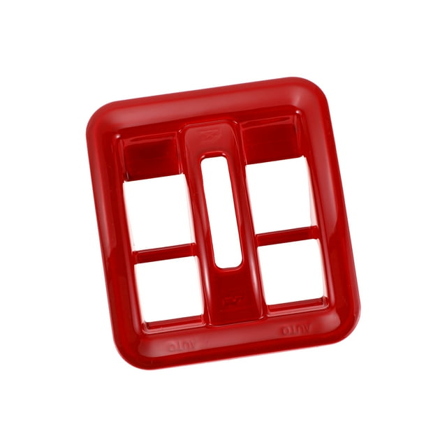 Recubrimiento del Botón del Interruptor de la Ventana del Tablero para Jeep Wrangler JK JLU 2011-2017 ABS Rojo
