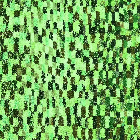 Ahgly Company Indoor Square Abstract Green Modern Area Rugs, 5' Square