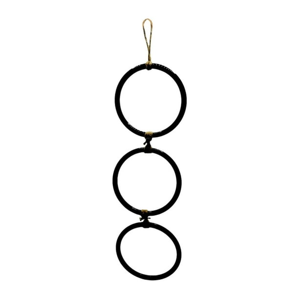 Anillos de escalada para serpientes, fácil instalación, jaula colgante para reptiles, decoración y enriquecimiento. Negro
