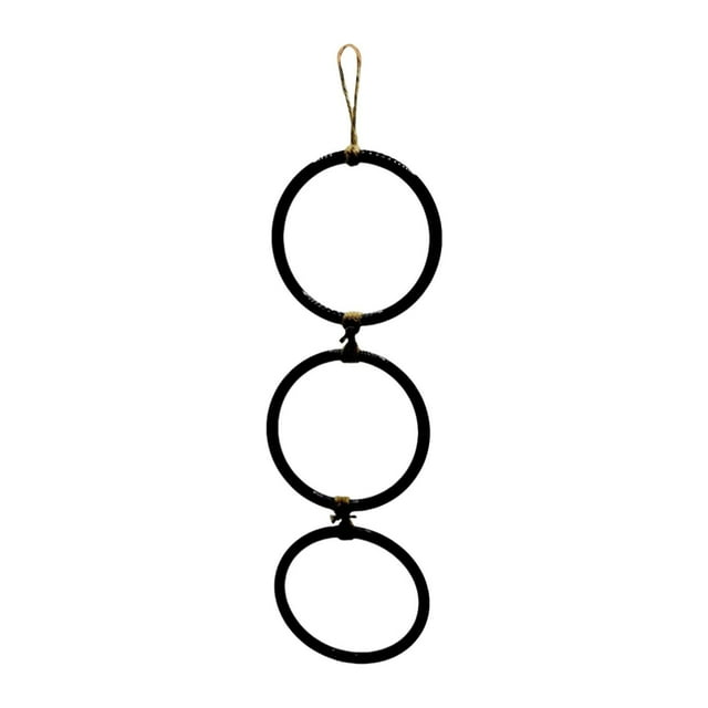 Bunblic Snake Climbing Enrichment Rings Habitat Reptile Tank Accessories Black