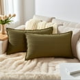 thumbnail image 2 of Unique Bargains Decorative Soft Chenille Pillow Covers Sienna Color 12" x 20", 2 of 6