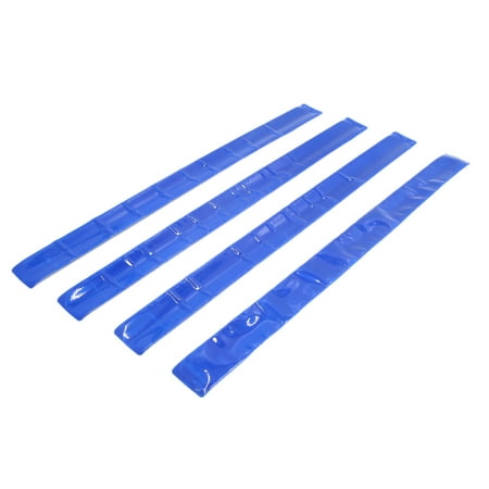 4Pcs Blue Reflective  Pant Band Leg Strap Belt Reflector for Bike