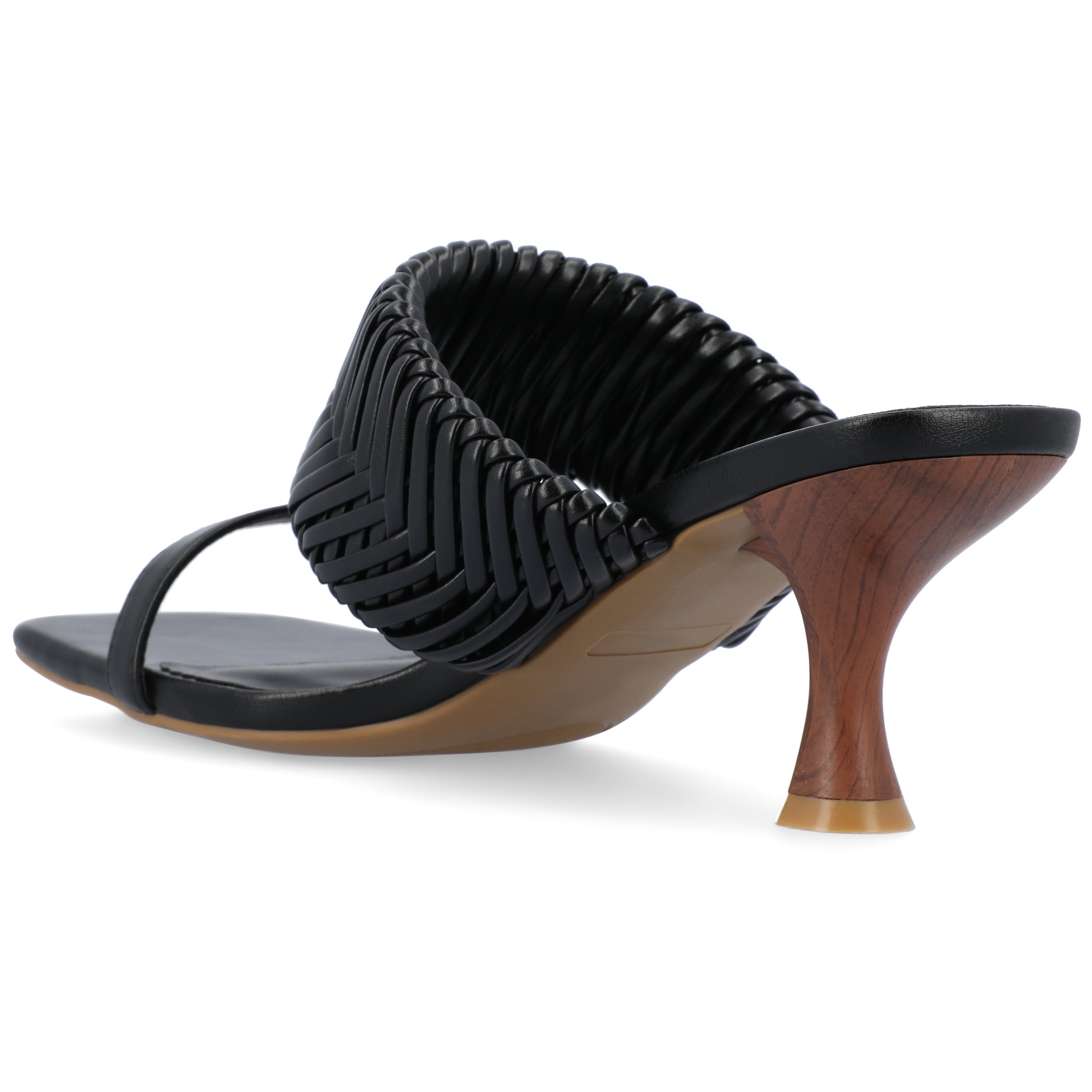 Journee Womens Monyka Woven Slip On Sandals