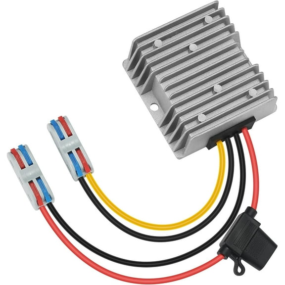 YBBOTT 15A 360W DC DC Converter 10V-22V Step Up to 24V Converter Waterproof Boost Converter Voltage Regulator Transformer with Fuse Power Adapter for Car Truck Vehicle Boat