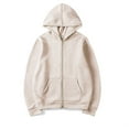 thumbnail image 6 of Mens Long Sleeve Zip-up Hoodie With Kanga Pocket Beige 2XL, 6 of 6