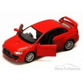 thumbnail image 2 of 2008 Mitsubishi Lancer Evolution X, Red - Kinsmart 5329D - 1/36 scale Diecast Model Toy Car (Brand New, but NOT IN BOX), 2 of 2