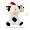 thumbnail image 5 of Spark.Create.Imagine. Holiday Cow Baby Plush Toy, White, 12.5", 5 of 6