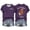 Purple, variant on Wang6 Womens Short Sleeve Plus Size Aloka Tshirts Casual Crew Neck Walking for Peace Letter Printed Summer Tops Loose Fit Graphic Tees White XL