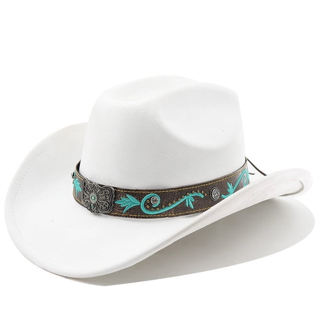 Classification des Produits Cowboy Chapeau de Cowboy 1 Titre de Produit Chapeau en Denim Western pour Femmes Bord Courbé Chapeau de Jazz pour Usage Quotidien