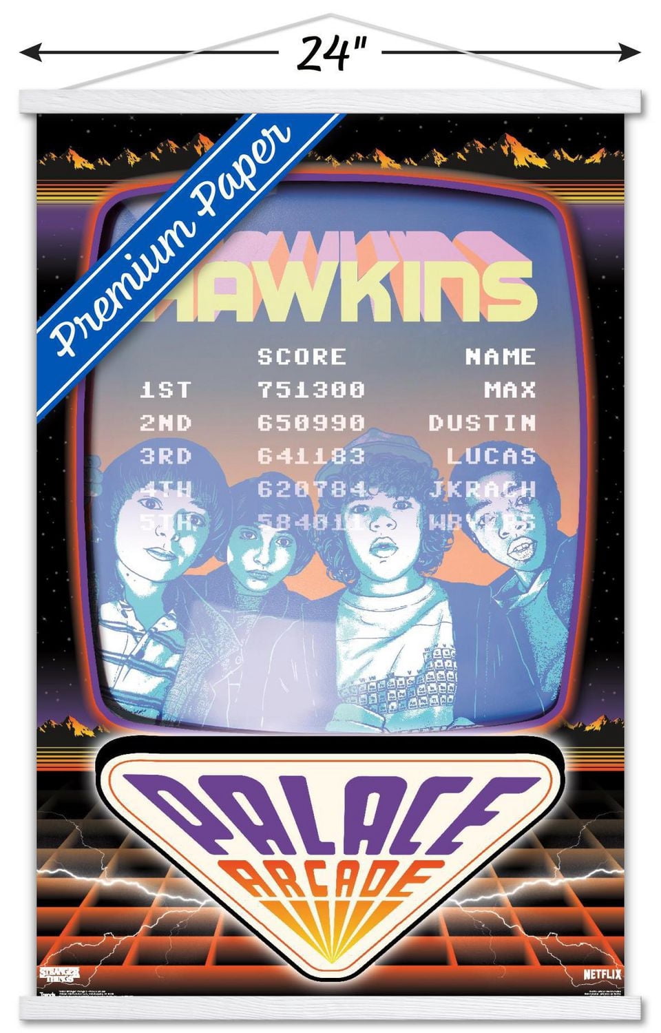 Netflix Stranger Things: Season 2 - Palace Arcade Wall Poster, 22.375" x 34"