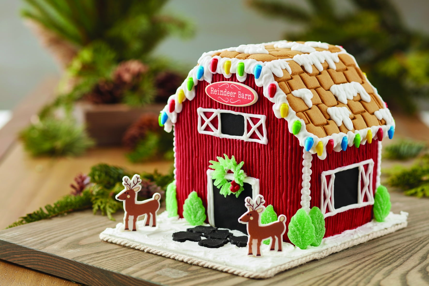 Wilton Ready To Decorate Gingerbread Barn Decorating Kit Walmart Com