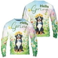 thumbnail image 3 of Bernese Mountain Dog Hello Spring Time Flower Floral Nature All Over Print 3D Sweatshirt Unisex Merch Berner Lover Gifts - 02031, 3 of 6