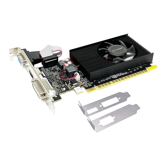Tarjeta gráfica QTHREE GT 210 1 GB DDR3 64 bits HDMI DVI VGA