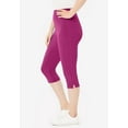 thumbnail image 6 of Woman Within Plus Size Stretch-Cotton Knit Pull-On Capri Leggings, 6 of 6