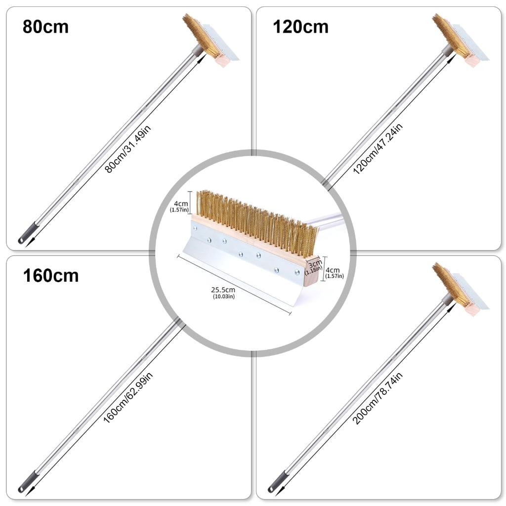Yokua Reliable Metal Scraper Pizza Oven Brush For Pizza Oven Care Grill Scraper