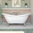 thumbnail image 3 of Dreamline BTCP6928HFXXC04 Chesapeake 69" Free Standing Acrylic Soaking Tub - White, 3 of 10