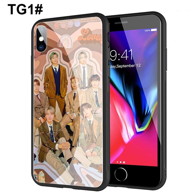 Funda De Vidrio Templado Suave Para iPhone 12 11 Pro Max Mini 12pro 12mini 11pro SX27 BTS K POP Cover