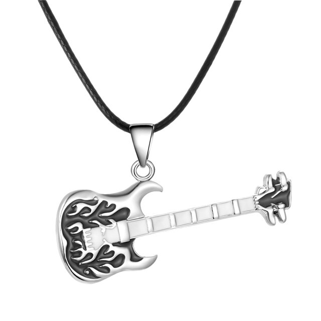 MasteelfCA Pendentif Guitare Collier Chaîne Clavicule Mode Pendentif Cou Bijou