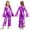 Purple, variant on iiniim Kids Girls Long Flare Sleeve Retro Disco Jumpsuits Movie Star Singer Rave Party Bodysuits Hot Pink 10