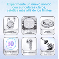 thumbnail image 2 of Audífonos Bluetooth 5.3 Inalámbricos De Transparente Blanco, 2 of 5