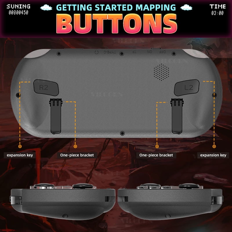 VILCORN SF3000 Handheld Game Console, Portable, for PS1 GBA SNES Emulator, 4.5inch IPS Screen, 128G