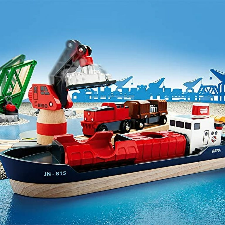 BRIO World 33061 Cargo Harbor Set 16 Piece Toy Train with Accessories and Wooden Tracks for Kids Ages 3 and Up Walmart