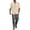 Khaki, variant on Letdown 2 Piece Set for Men Cruise Outfits Set Mens Summer Vacation Outfit Long Sleeve Button Down Shirts Drawstring Elastic Waist Wide Leg Pant