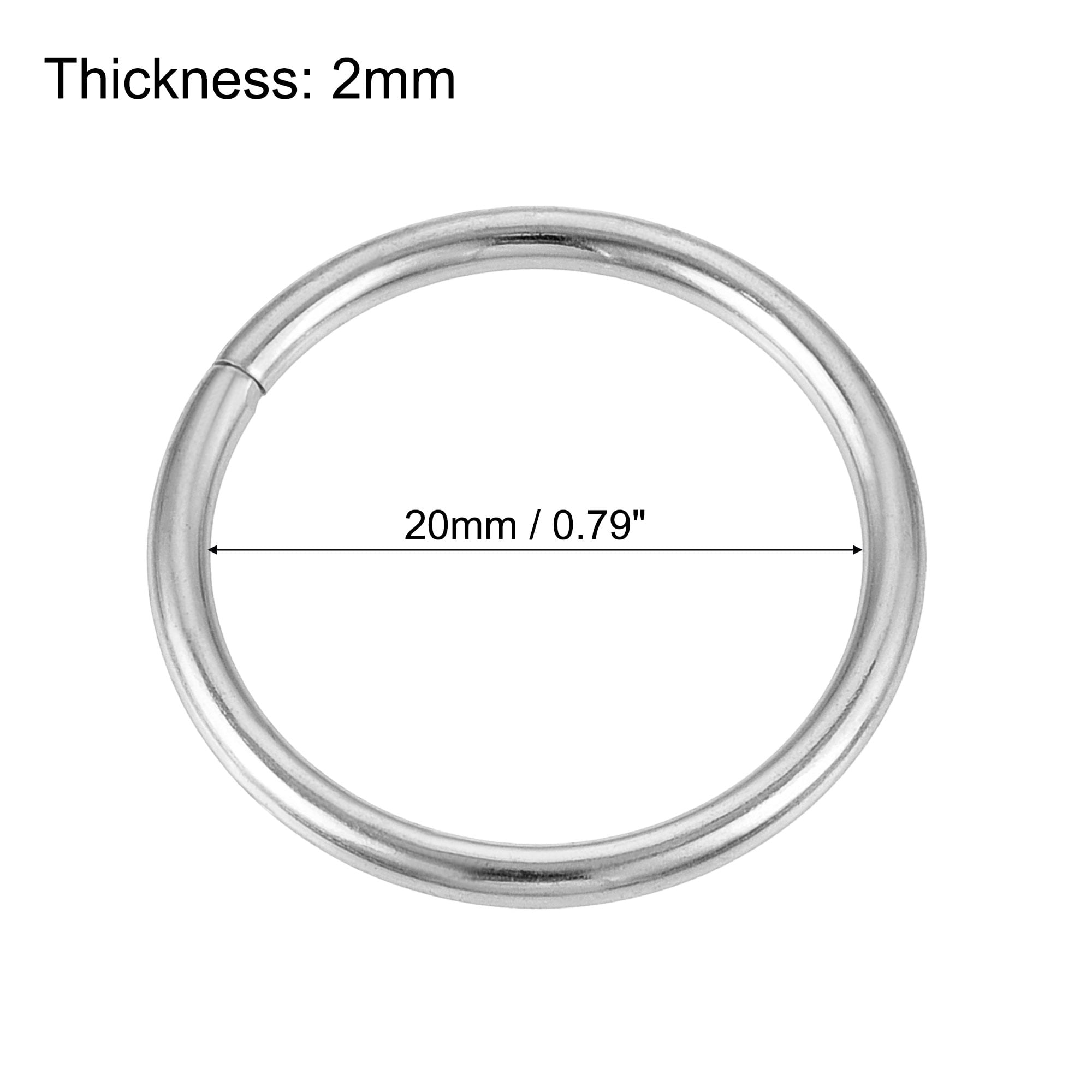 15 Pcs 2 inch Metal O-Ring Multi-Purpose Metal Rings Non Welded O Ring for  DIY Accessories Hardware Bags Ring Hand
