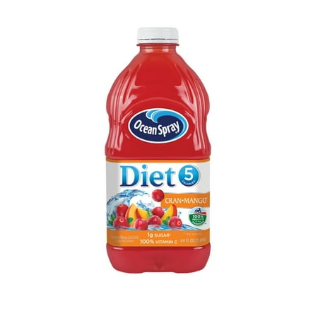 (2 pack) Ocean Spray Diet Juice, Cran-Mango, 64 Fl Oz, 1 (Best Low Sugar Juice)