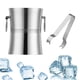 thumbnail image 1 of Cubo de hielo perfecl aislado con asa para bebidas de Metal barril de vino de hielo doble pared 3L Plata, 1 of 8