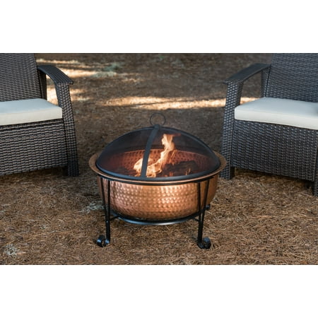 Fire Sense - Palermo Wood Burning Fire Pit - Copper