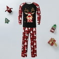 thumbnail image 5 of Family Christmas Pjs Sleepwear Set Letter Print Loungewear Pajamas Long Sleeve Top and Pants for Dad Home Wear Comfort 2 Piece Sets Black XXL, 5 of 7