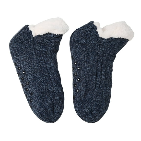 OQRKI Boys Girls Warm Slipper Socks Thick Fleece Lined Non-Slip Socks Indoor Winter Soft Warm Cozy Socks for Kids