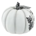 thumbnail image 4 of Northlight 8" White and Black "Warm Harvest Blessing" Pumpkin Fall Harvest Decoration, 4 of 6