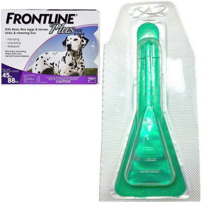 Frontline Plus for Large Dogs 45-88 lbs (20-40 kg), New & Fresh, 1 Month Supply, 1 Applicator (Large,