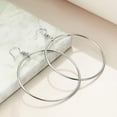 thumbnail image 4 of DOLIOX Sterling Silver/Rose Gold/Gold Plated Large Hoop Earrings Circle Dangle Drop Earrings for Women 40 50 60 70 80mm, 4 of 5