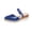 Blue, variant on Women's Versatile Plus-Size Closed-Toe Wedge Sandals Spring/Summer Style Trendy And Comfortable With A Thick Hem And Rope Sole Two-Way Wear. Blue 8.5