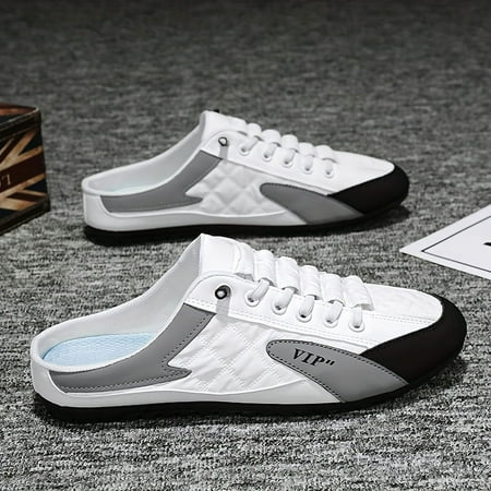 

Men s Breathable Slip-On Mules - Lightweight Non-Slip Comfy Casual Shoes