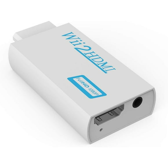 Yazoeia Wii to HDMI Adapter, Console Adapter, Wii to HDMI 720p / 1080P HD Converter Adapter with 3.5mm Audio Output Wii to HDMI Converter for Wii Monitor Projector TV CJC912-132931