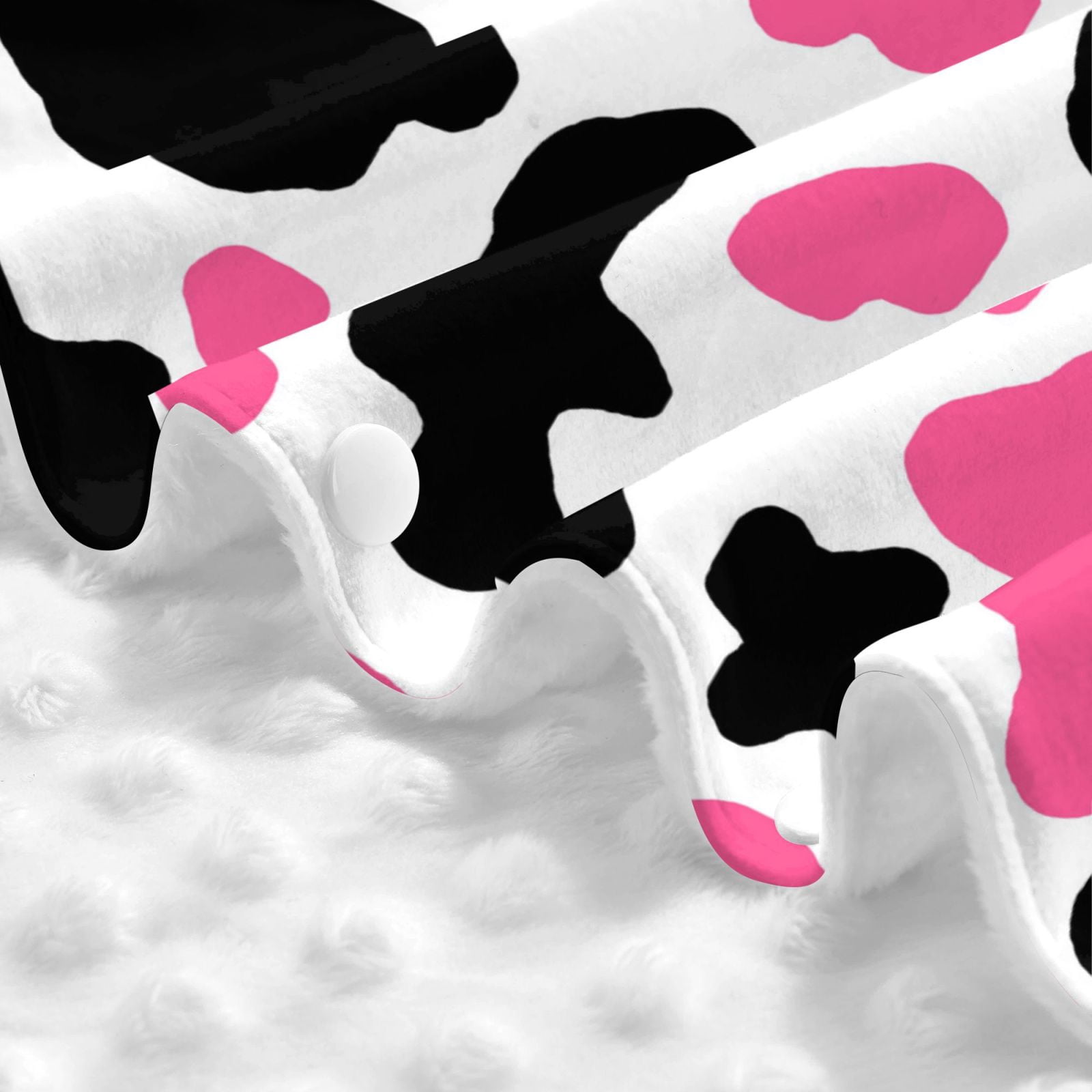 Car Seat Cover Baby - cute black pink cow print Breathable Infant Car Seat Cover for Baby Carseat, Lightweight Comfort Baby Essentials Must Haves Newborn Stuff for Girl Boy