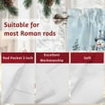 thumbnail image 7 of Christmas Snowman Valances for Windows, 42 x 18in, Winter Tree Snowflakes Blue White Rod Pocket Kitchen Valance Curtain Light Filtering Window Treatments for Living Room Bedroom, 1 Panel, 7 of 7