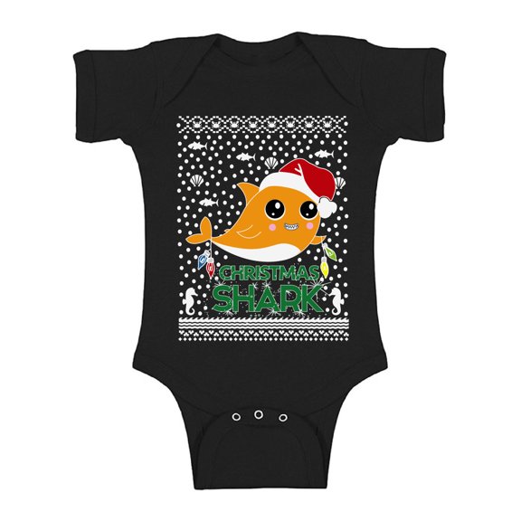 Awkward Styles Xmas Baby Outfit Bodysuit Cute Christmas Shark Romper