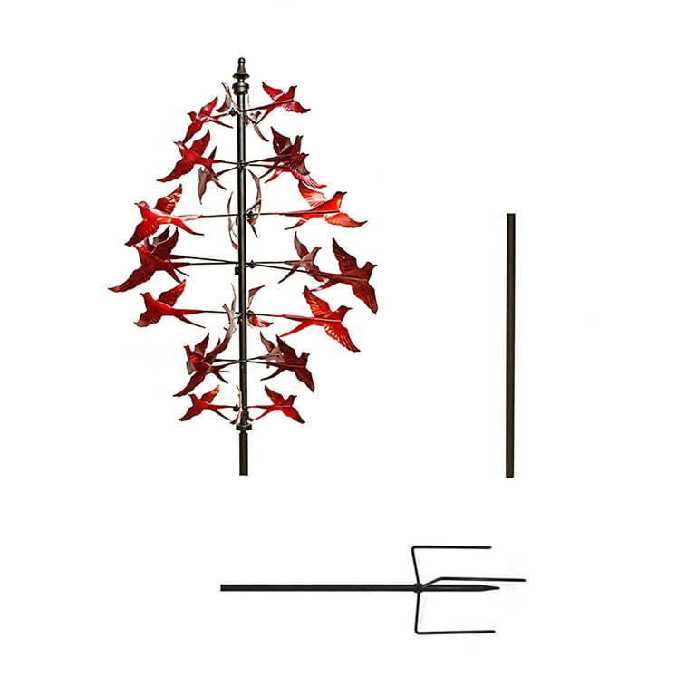 Red Cardinal Wind Spinner Kinetic Weather Yard Art Garden Sculpture Patio Decor Red Cardinal Wind Spinner Kinetic Weather Yard Art Garden Sculpture Patio Decor