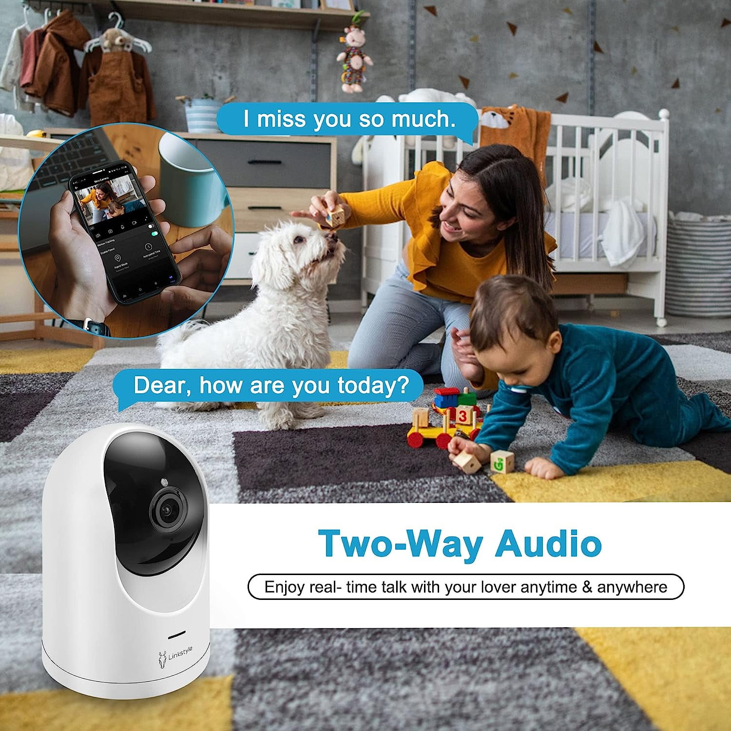 LINKSTYLE BRYN Automatic Cat Feeder with Camera, Smart WiFi Pet Feeder App Control, 2K Indoor Security Camera with Motion Tracking, Two-Way Audio Night Vision, Dog Cat Food Dispenser Bundle