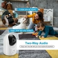 thumbnail image 4 of LINKSTYLE BRYN Automatic Cat Feeder with Camera, Smart WiFi Pet Feeder App Control, 2K Indoor Security Camera with Motion Tracking, Two-Way Audio Night Vision, Dog Cat Food Dispenser Bundle, 4 of 9