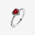 thumbnail image 5 of Pandora #198421C02-54 Sparkling Red Elevated Heart Ring Size 7, 5 of 6