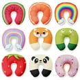 thumbnail image 2 of Cute Cartoon INS Style Travel Neck Pillow U-Shaped Panda Rainbow Cloud Fruit Inflatable Cushion For Kids Adults Family Friends, 2 of 7