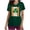 #318-Khaki, variant on Womens Scrub Tops, V Neck Short Sleeve with Pocket, St. Patrick's Day Print Loose Fit, Suitable for Medical Work Daily Wear