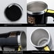 thumbnail image 2 of Taza de café con agitación automática, taza de café magnética automática, taza de café reutilizable con aislamiento de acero inoxidable, viajes giratorios en casa y oficina, 2 of 5