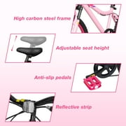 Hykolity 20 inch Kids Mountain Bike, 6 Speed Kid Bicycle Age 6-11 Year Old with Front Suspension Fork, Adjustable Seat Height, Pink